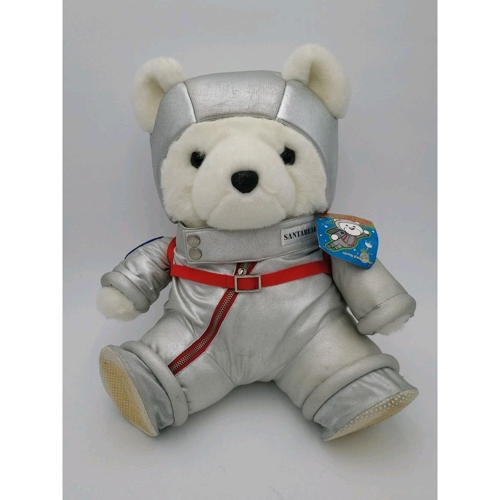 Mr Santa Bear 2001‎ Mission Planet Christmas Dayton Hudson Tags Bag Plushie Worn